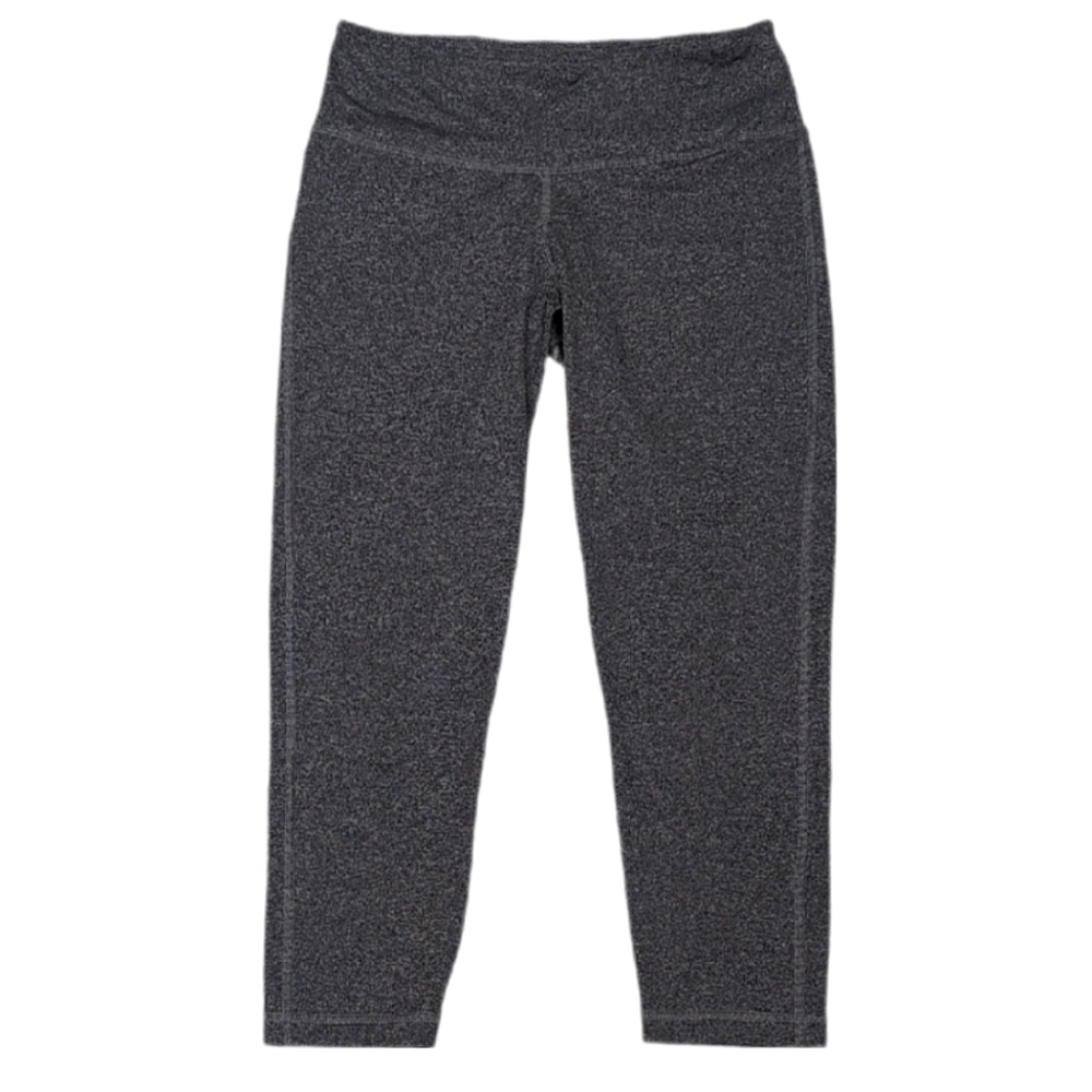 90 Degrees By Reflex Cropped Athletic Leggings Womens Size Small Marled Gray